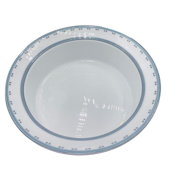 Set 2 DANSK GRIDWORKS Blue 6 3/4"" Rim Cereal Soup Bowls PORTUGAL Round FLAW - Picture 3 of 8